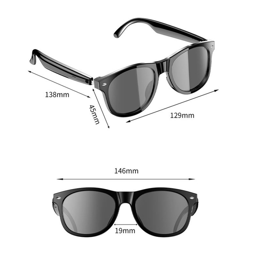 Smart Glasses F01 Music Player Touch Control Voice Assistant HD Sunglasses Smart Glasses F01 Music Player Touch Control Voice Assistant HD Sunglasses