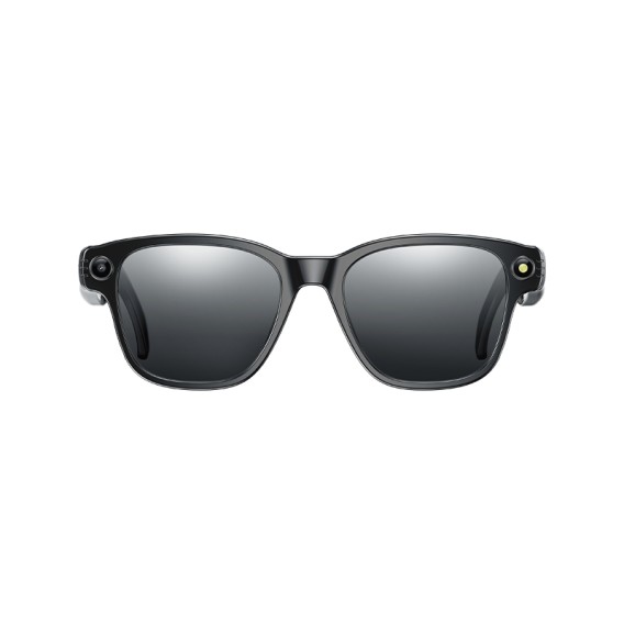 Smart glasses support AI and a microphone.