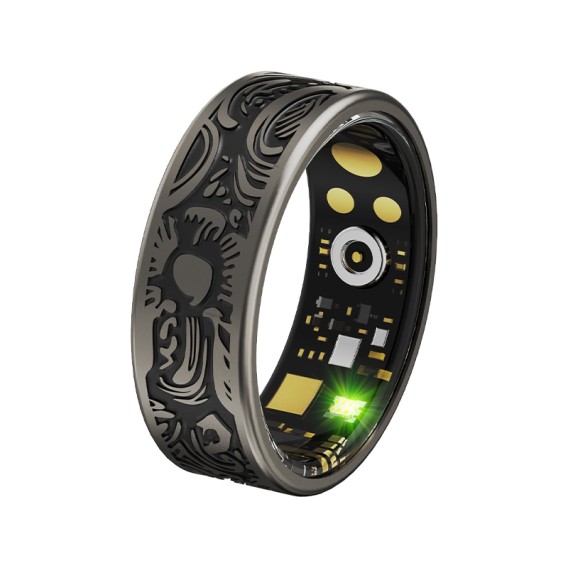 Smart Ring IP68 Waterproof Heart Rate Fitness Tracker Steel Design