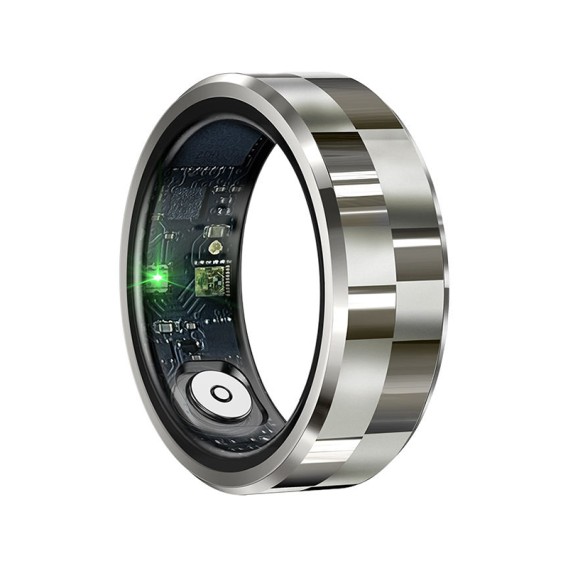 Smart Ring Slim Design Heart Rate Blood Oxygen Pressure Tracking Sleep Analysis Gesture Control