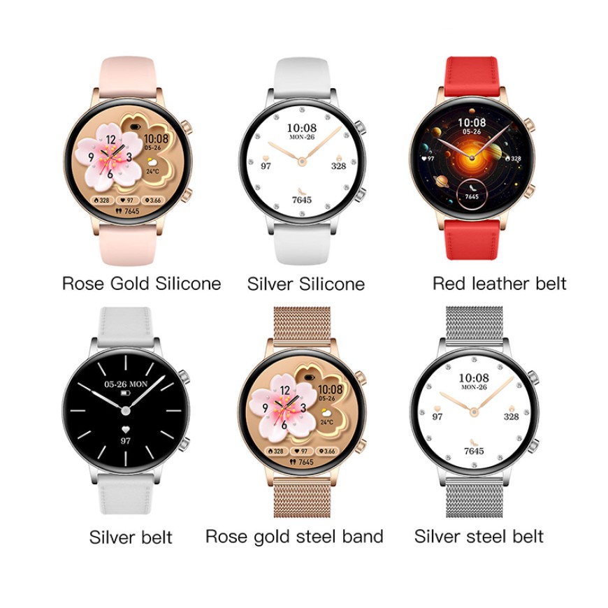 Lady Smart Watch IP68 BT Calling HR BP SPO2 Fitness Tracker for Android and Lady Smart Watch IP68 BT Calling HR BP SPO2 Fitness Tracker for Android and