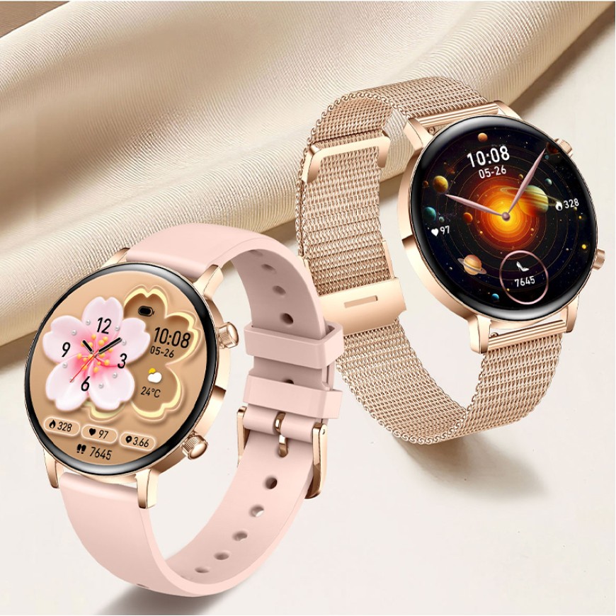 Lady Smart Watch IP68 BT Calling HR BP SPO2 Fitness Tracker for Android and Lady Smart Watch IP68 BT Calling HR BP SPO2 Fitness Tracker for Android and