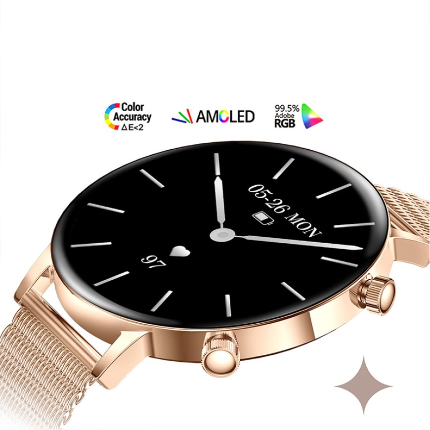 Lady Smart Watch IP68 BT Calling HR BP SPO2 Fitness Tracker for Android and Lady Smart Watch IP68 BT Calling HR BP SPO2 Fitness Tracker for Android and