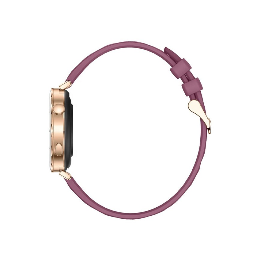 Gold Smart Watch with Purple Strap Round Women's Waterproof Android Smart Watch Gold Smart Watch with Purple Strap Round Women's Waterproof Android Smart Watch