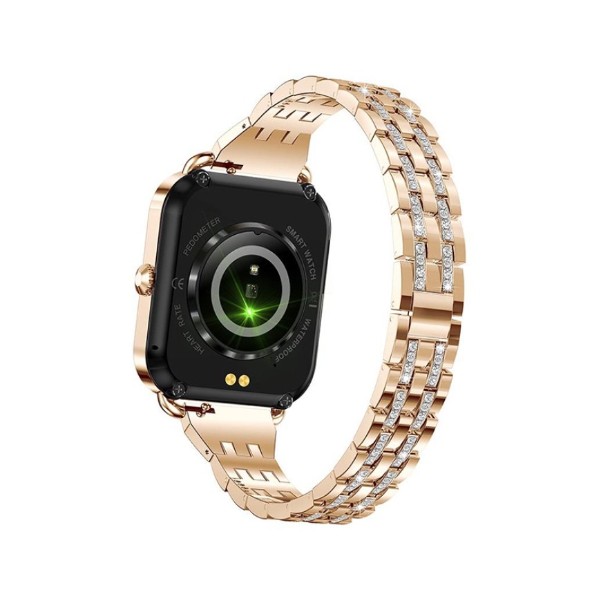 Smart Watch with Elegant Diamond Strap Square Screen Smart Watch with Elegant Diamond Strap Square Screen